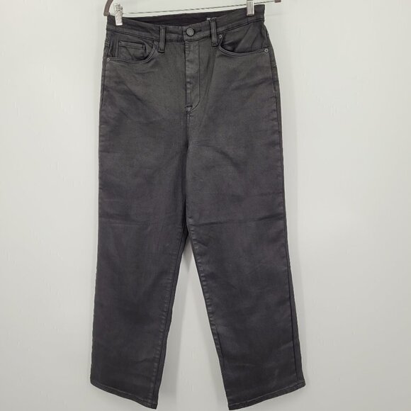 Blank NYC Coated Black Baxter Rib Cage Jeans Straight Leg - Picture 3 of 11